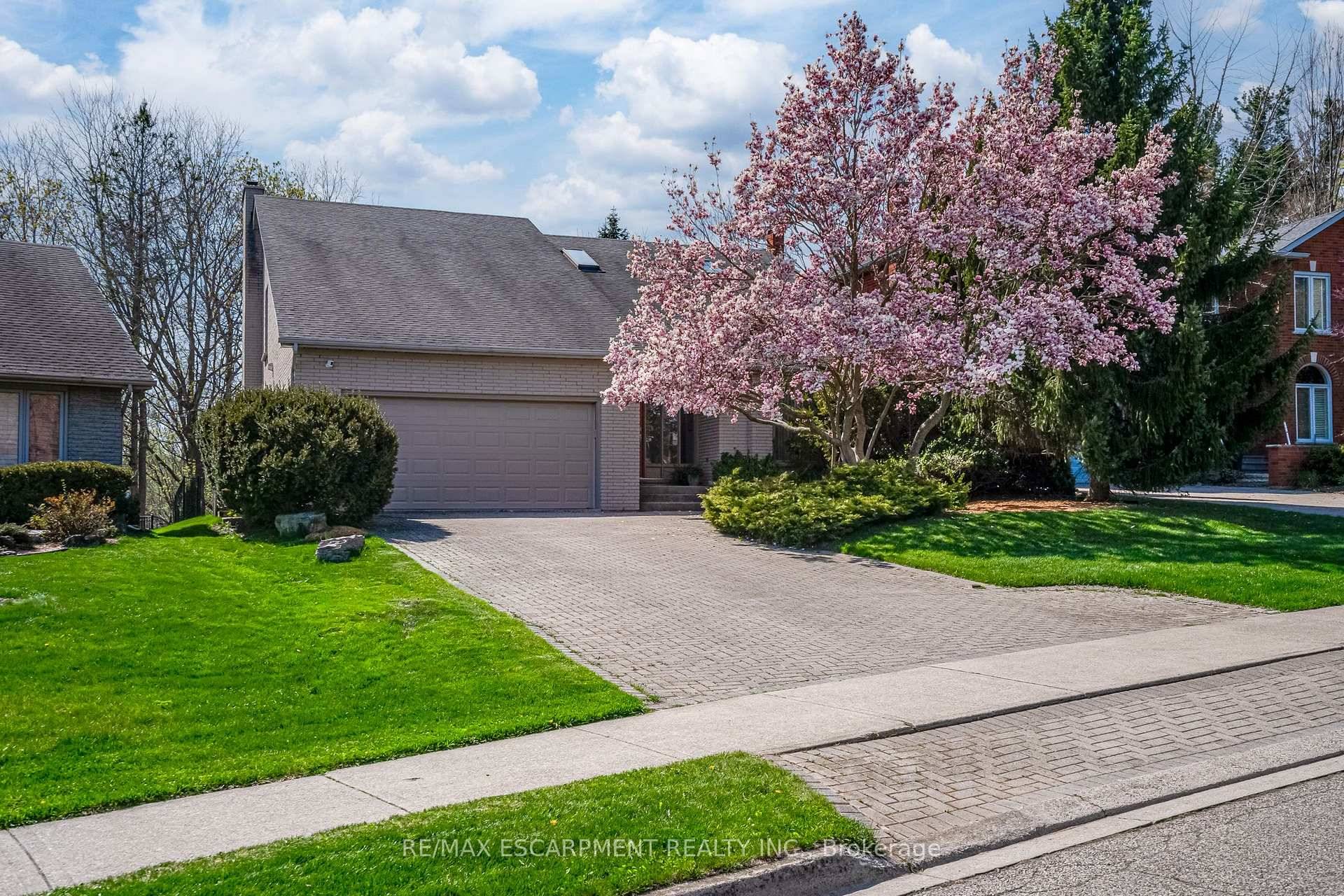 Midcentury vibes are aplenty in this beautifully positioned custom built 1988 home on one of Dundas most desirable streets !