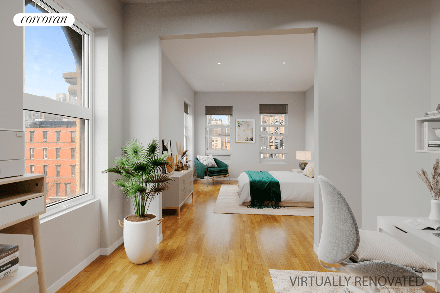 Lowest maintenance in NYC just 300 month Five room corner residence overlooking West 83rd Street amp ; Amsterdam Avenue Used as a 3br with pass through chambers High ceilings amp ...