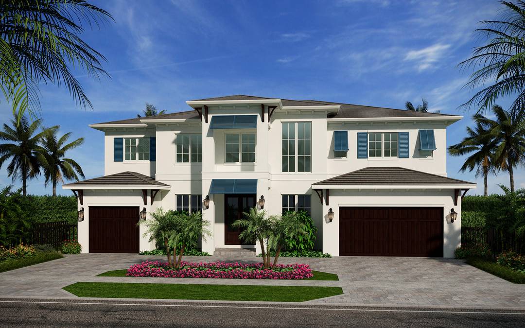 Three Palms at Boca Bay is a collection of three individually curated waterfront estates developed by Core 4 Homes.