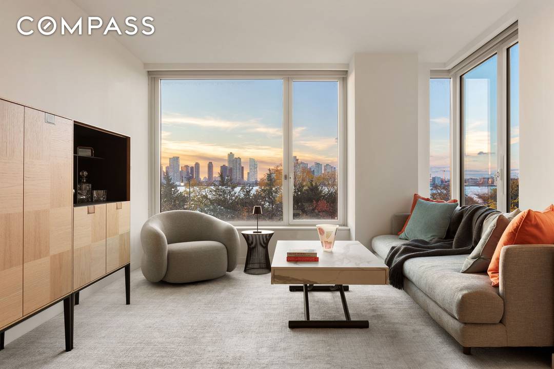Experience contemporary elegance in Residence 308 at 450 Washington, a beautifully detailed 2 bedroom, 2 bathroom home offering direct Hudson River views and a serene outlook over the treetops of ...