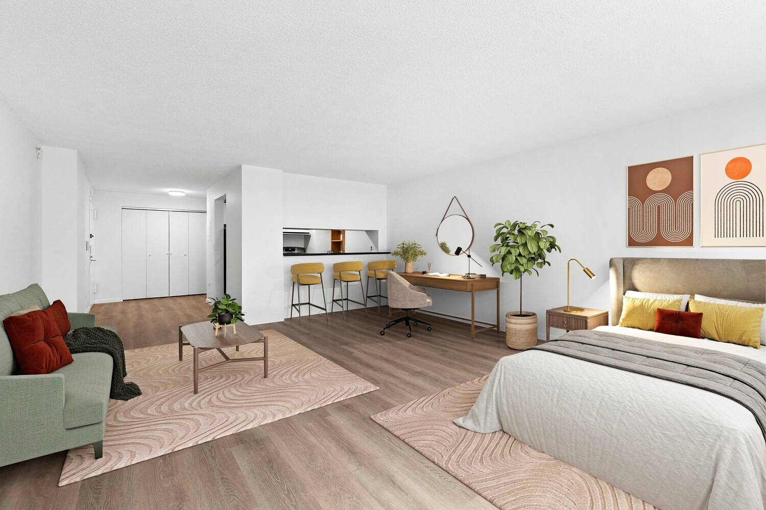 376 Broadway 10G is a spacious 600 square feet studio condominium with oversized windows, an abundance of natural light, open kitchen with dishwasher and large refrigerator, ample storage, and low ...