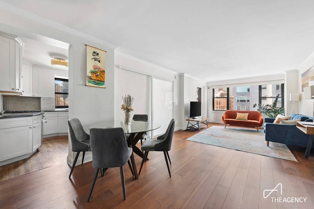 Welcome home to this beautifully renovated, sun filled three bedroom, two bathroom residence with private outdoor space in the full service Regency East.