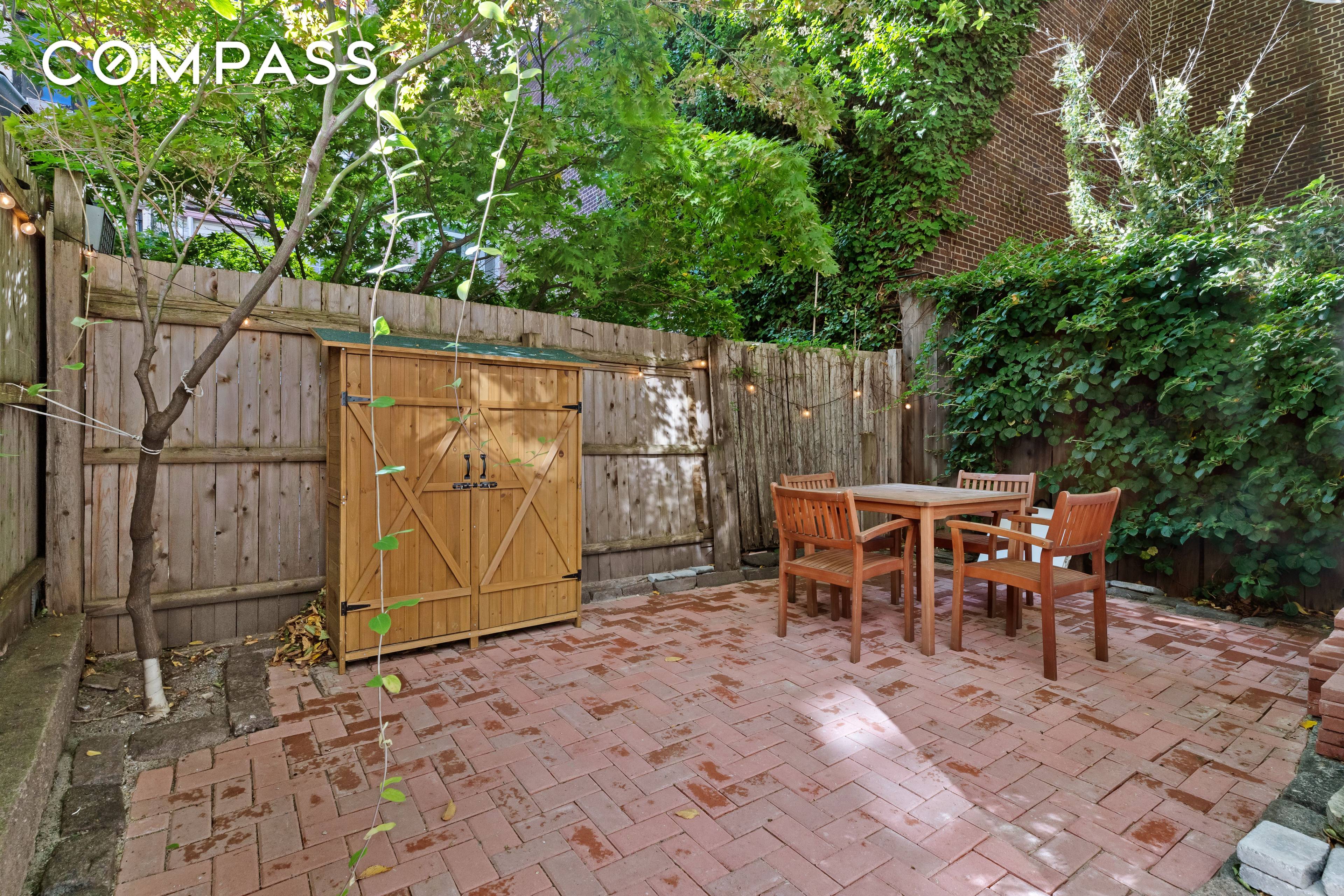 A Secret Garden By Riverside Park Rare 2BR 2BTH Condo Garden Floor Through w Wood Burning Fireplace Soulful Cottage w Private Backyard In Historic Townhouse There is a surprising pocket ...