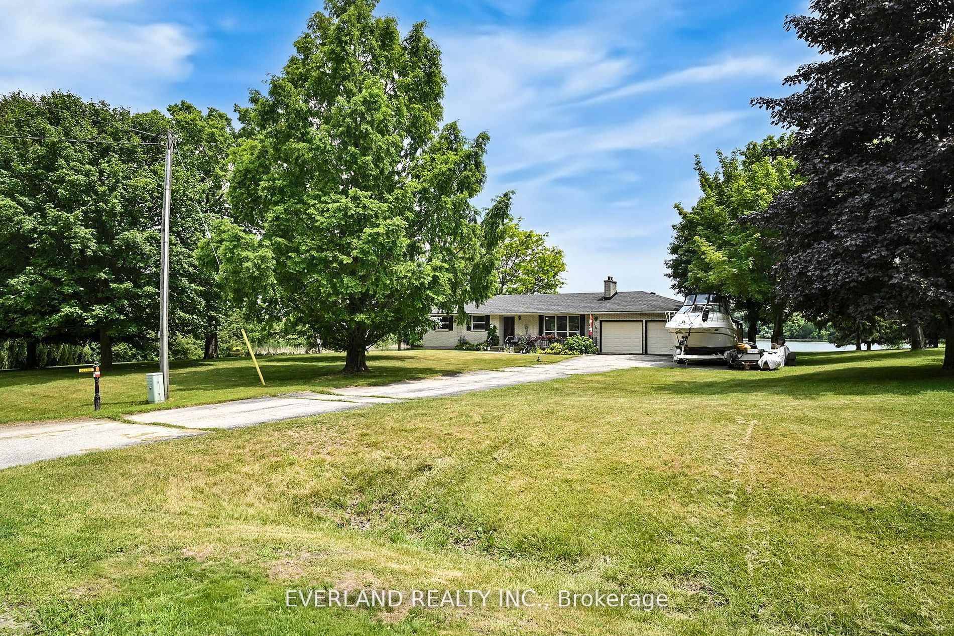 Rare to find this stunning one acre waterfront property close to Ingersoll backing onto a beautiful pond.