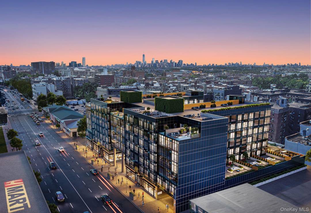 This modern two bedroom, two bath residence at Northern Parc features a bright open concept living and dining area, enhanced by oversized windows that flood the space with natural light.
