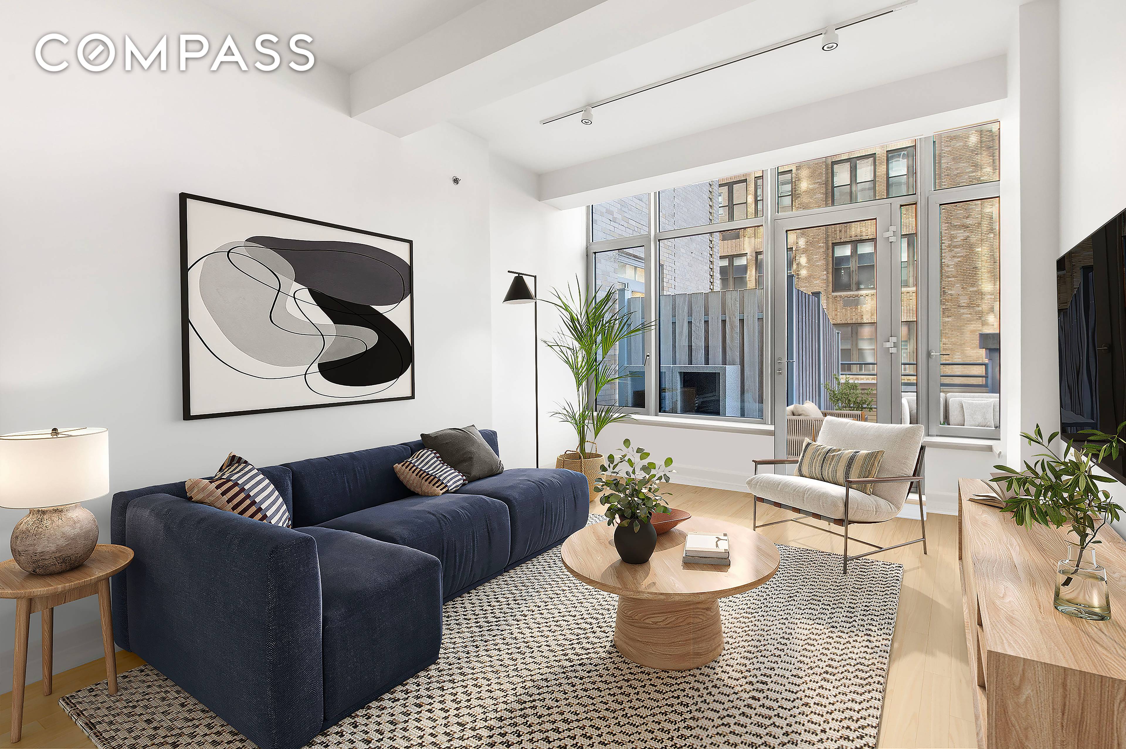 Step into this sun filled one bedroom home featuring a 263 square foot PRIVATE TERRACE at the historic 110 Livingston Street a pre war architectural gem reimagined by renowned architects ...