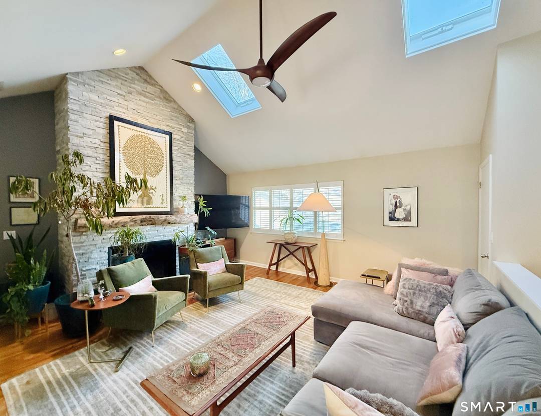 Bright and spacious 2 bedroom, 2 full bath second floor end unit in Stamford's sought after Chesterfield gated community.