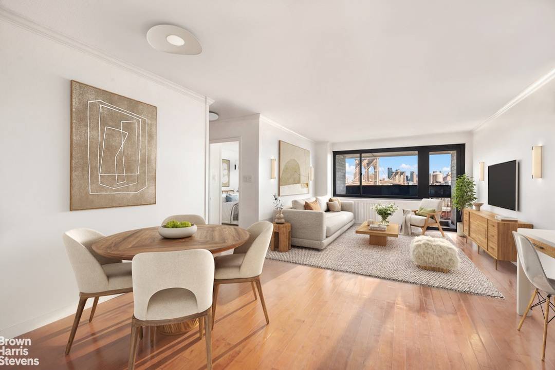 Filled with natural light, this well positioned residence at Southbridge Towers offers a comfortable layout with a bright, open feel throughout.