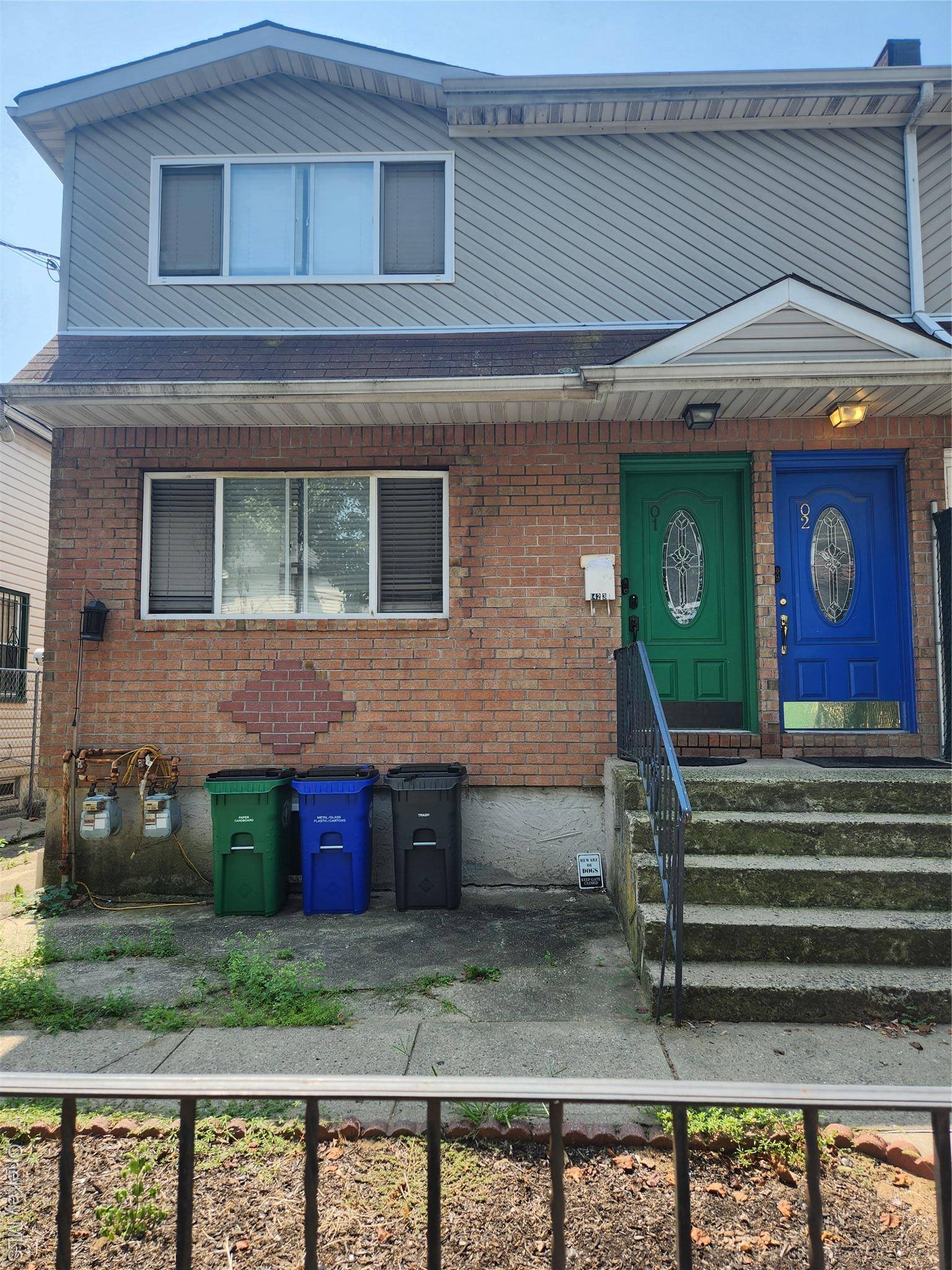 Spacious 2 family home on a quiet block featuring 2 bedrooms on the 1st floor and 3 bedrooms on the 2nd floor.