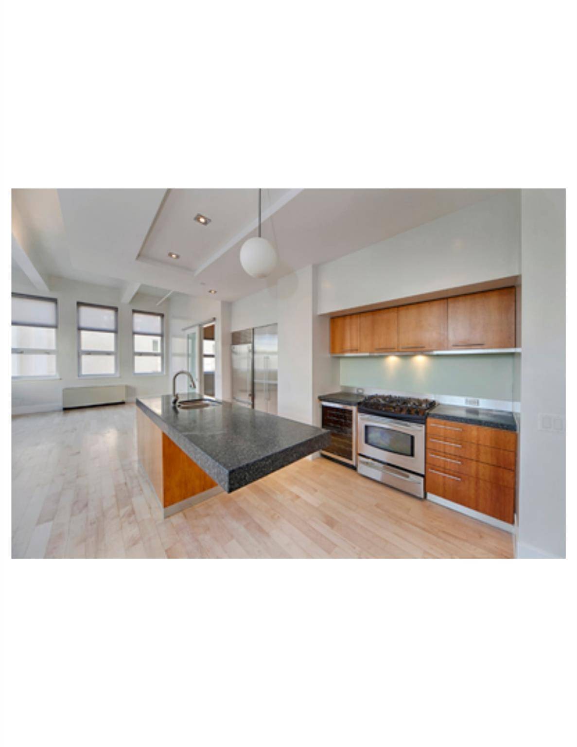 This spacious 1, 357 sq ft 2 bedroom, 2 bathroom loft at 55 Berry Street, Apt 4F in Williamsburg, features soaring 13 foot ceilings, original beams, and oversized windows, offering ...