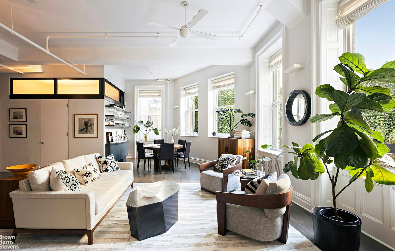 FURNISHED RENTAL ONLY Welcome to this exceptional loft in the historic Gilsey House, where 12 foot soaring ceilings, intricate pre war details, and a stunning wall of six oversized windows ...