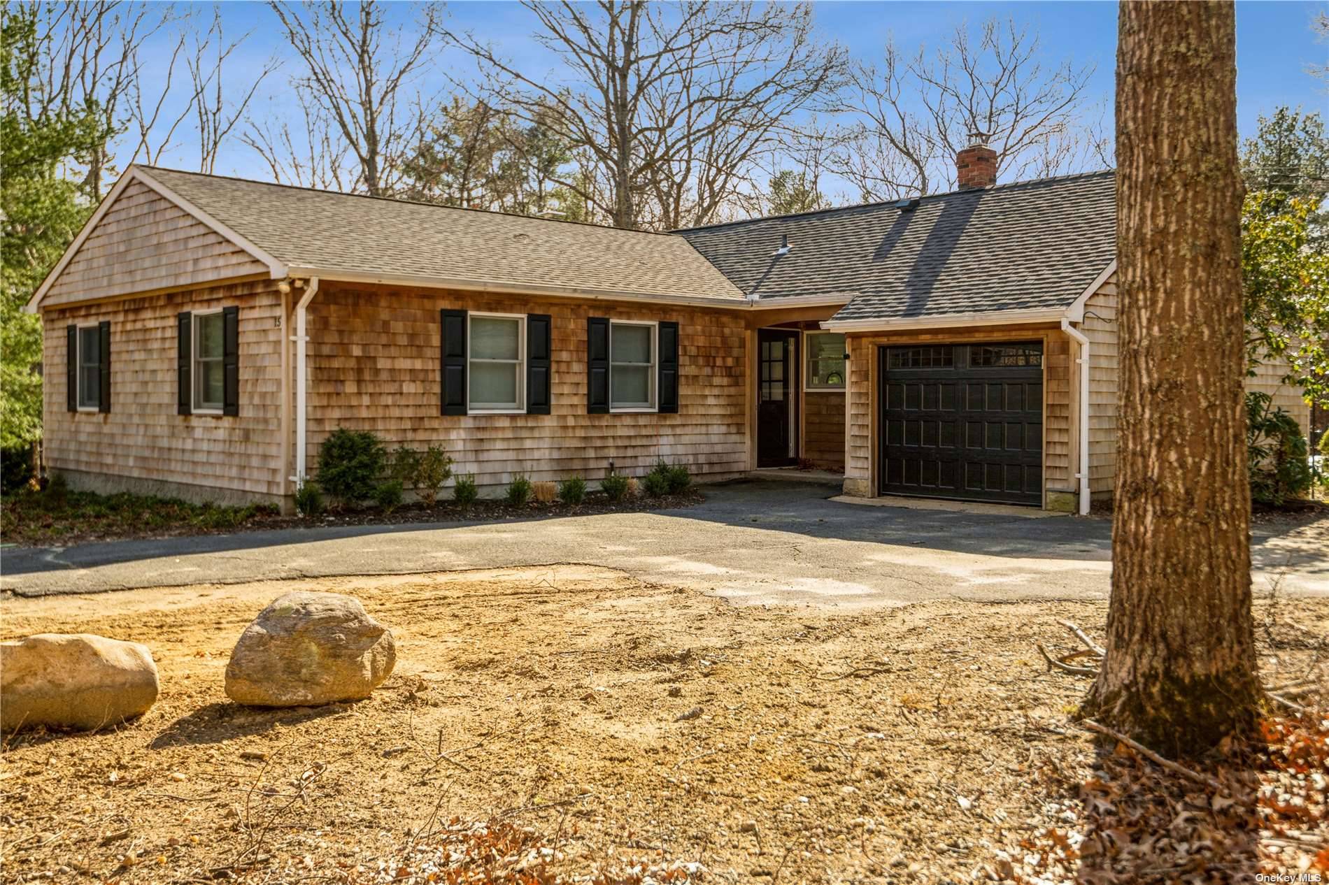 This beautiful one story cape is situated in a quiet neighborhood just a few minutes away from the beach, making it the perfect place to call home for the summer.