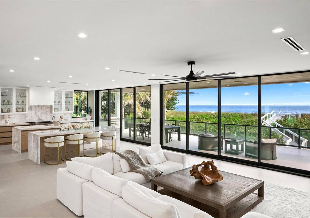Introducing a brand new 2025 oceanfront estate on Jupiter Island, offering 100 feet of unobstructed beachfront and a thoughtfully designed modern coastal aesthetic.