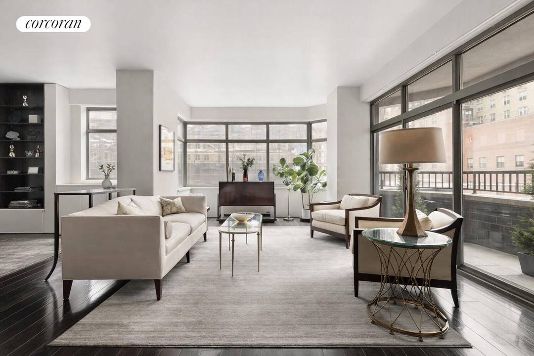 Welcome to Apartment 7 at The Europa a gracious and sun filled 2, 241 square foot residence currently configured as a two bedroom with a library, easily convertible to a ...