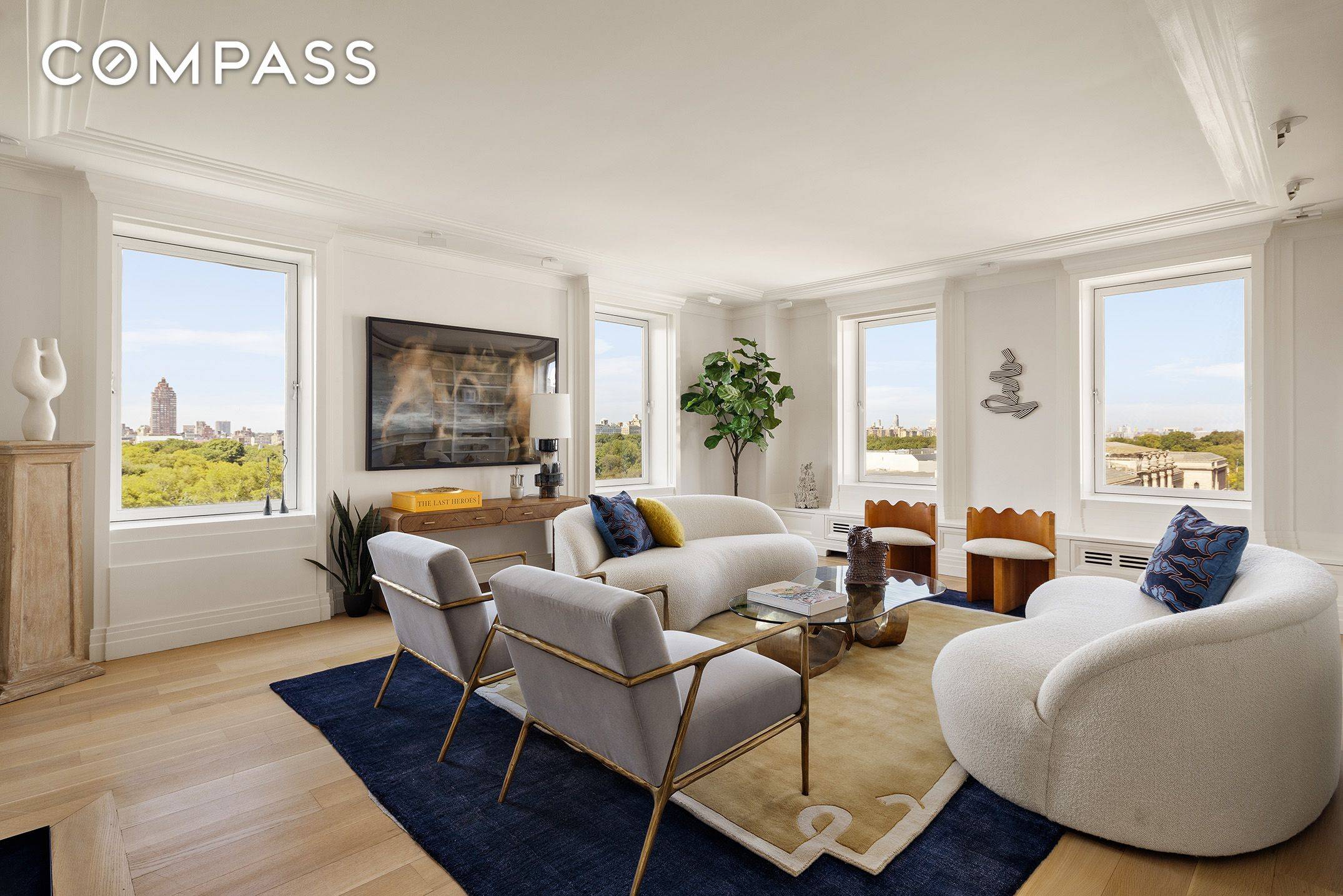Sweeping Central Park Views, Full floor in Prime Fifth Avenue Location Perched high above historic mansions, this impressive 2 bedroom, 2.