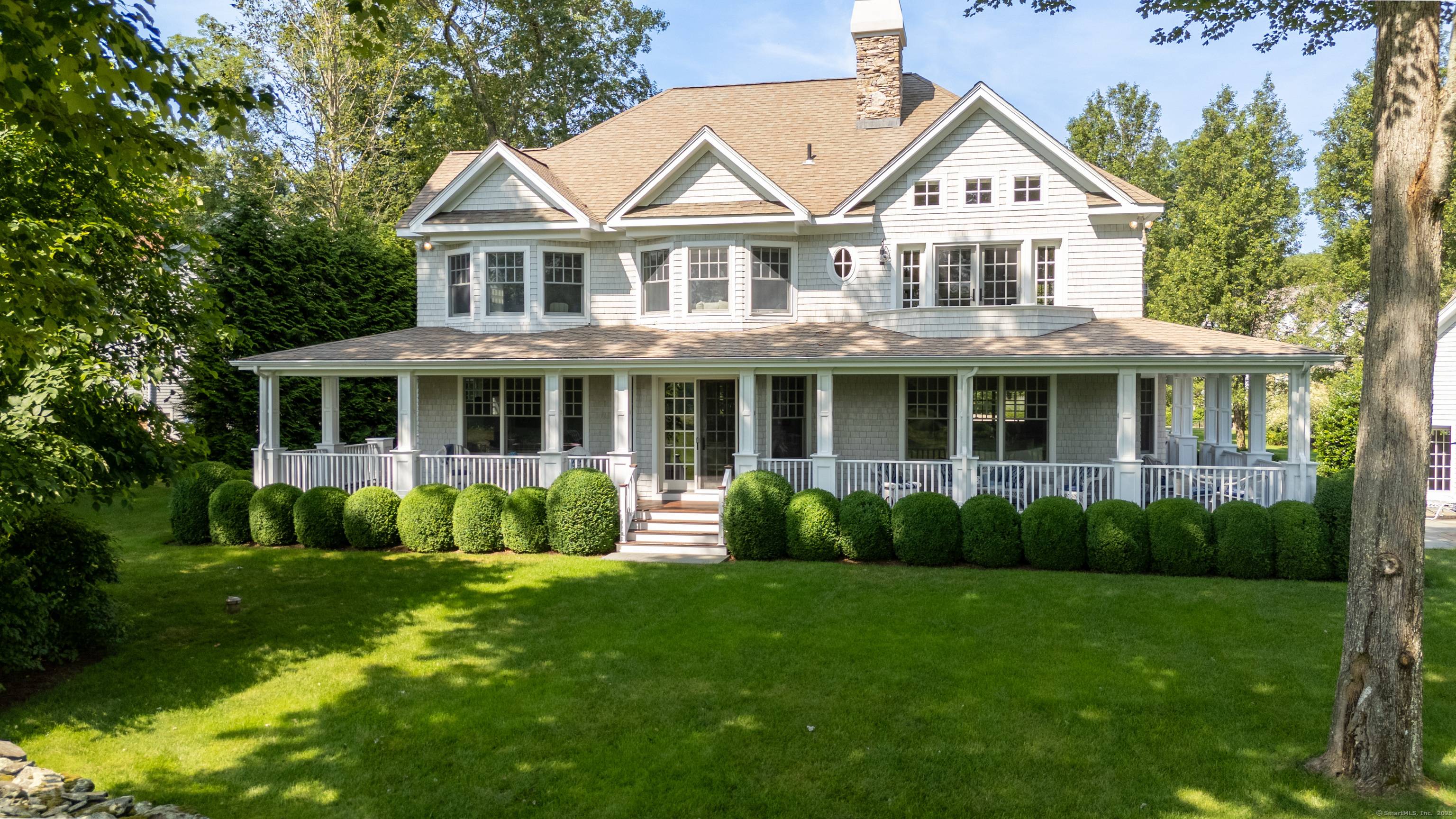 Prominently set along the 13th Fairway of the prestigious Fox Hopyard Golf Country Club, this architecturally significant Nantucket style Colonial offers the ultimate in gracious, turn key living.