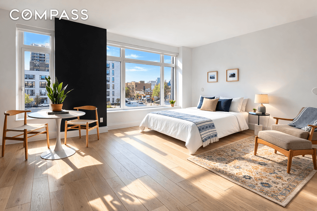 Welcome to this beautifully designed, sun filled studio at 181 18th Street, a full service condominium that blends modern elegance with thoughtful functionality.