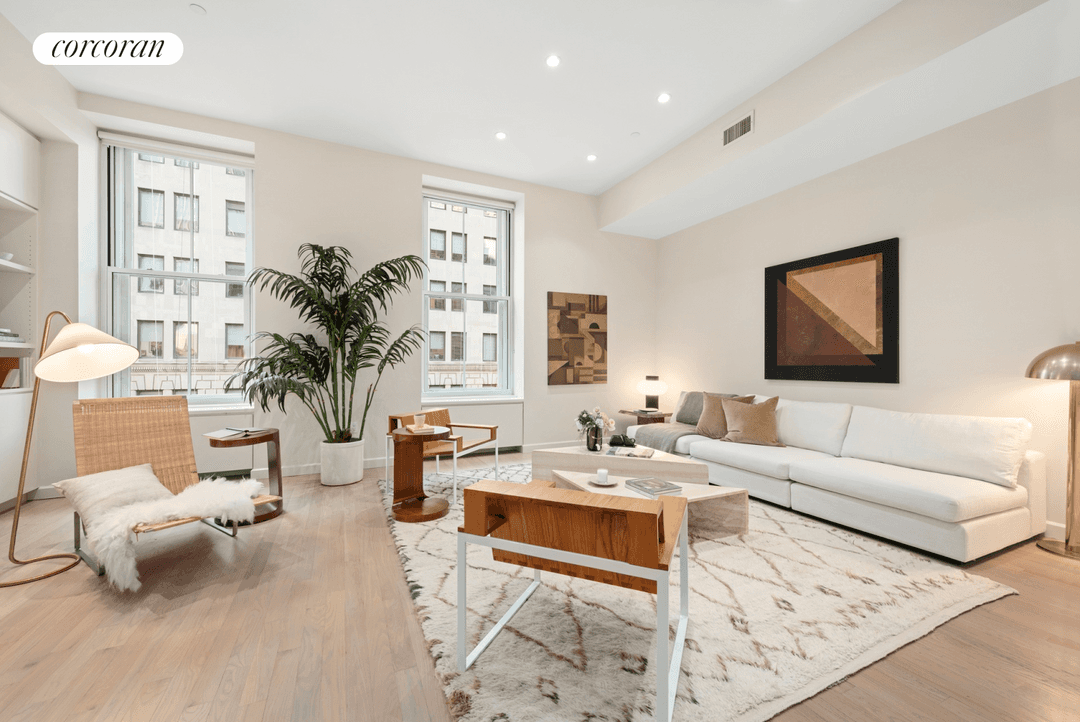 This is This exquisite four bedroom, three bathroom loft embraces a chic contemporary aesthetic within the bones of a classic Tribeca loft to create a bright and airy layout with ...