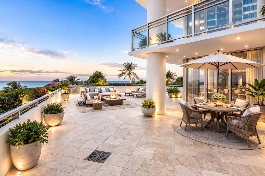 Residence 402 at the Diplomat Residences an offering that truly stands alone along the Hollywood coastline.