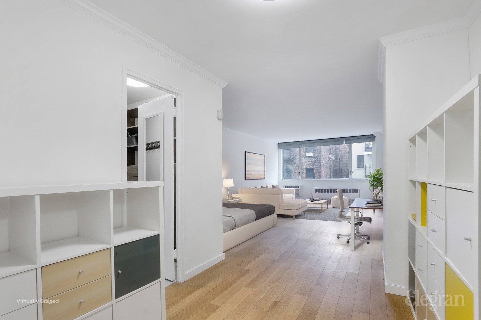 It is cheaper to own than to rent with the incredibly low monthly maintenance at this stunning studio !