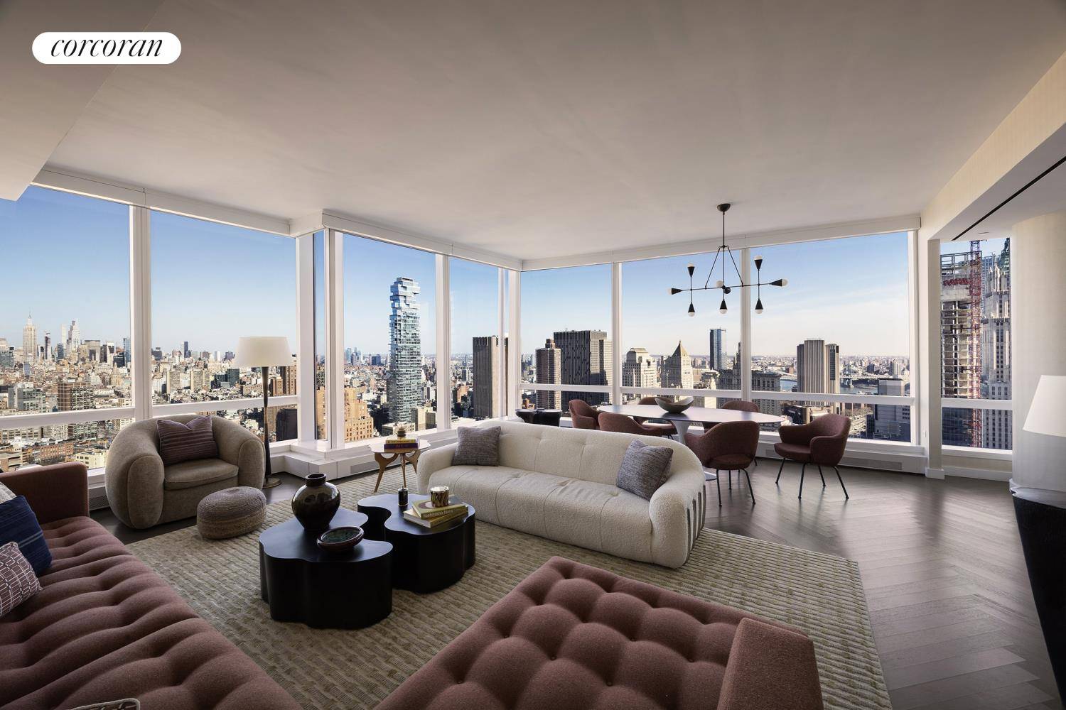 Interiors by AD100 Designer Markham Roberts Perched high above the city, Residence 45EAST at 111 Murray Street commands a half floor position within one of Tribeca's most celebrated architectural masterpieces.