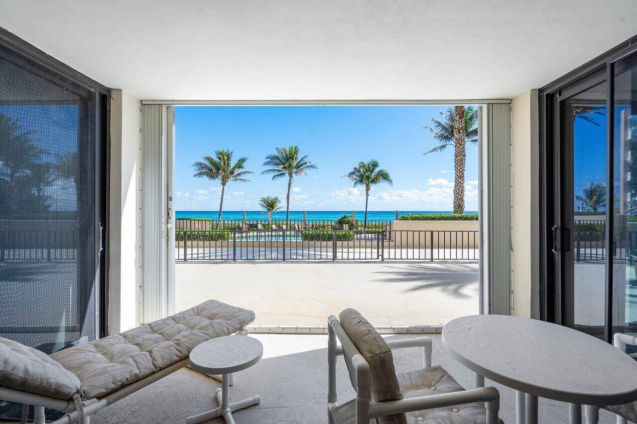 Enjoy unobstructed ocean views from this rare 3 BR, 3 BA direct oceanfront condo located in Inlet Plaza, an exclusive 55 boutique building of only 29 condos.
