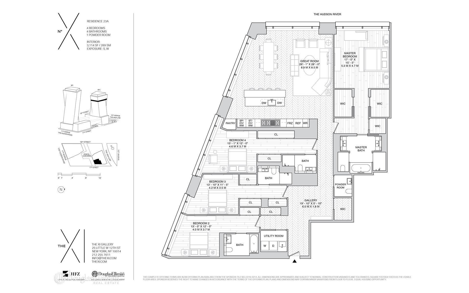 This masterfully conceived, sprawling four bedroom, four and a half bathroom home encompasses elegance, glamour and luxury over its sprawling 3, 114 sqft.