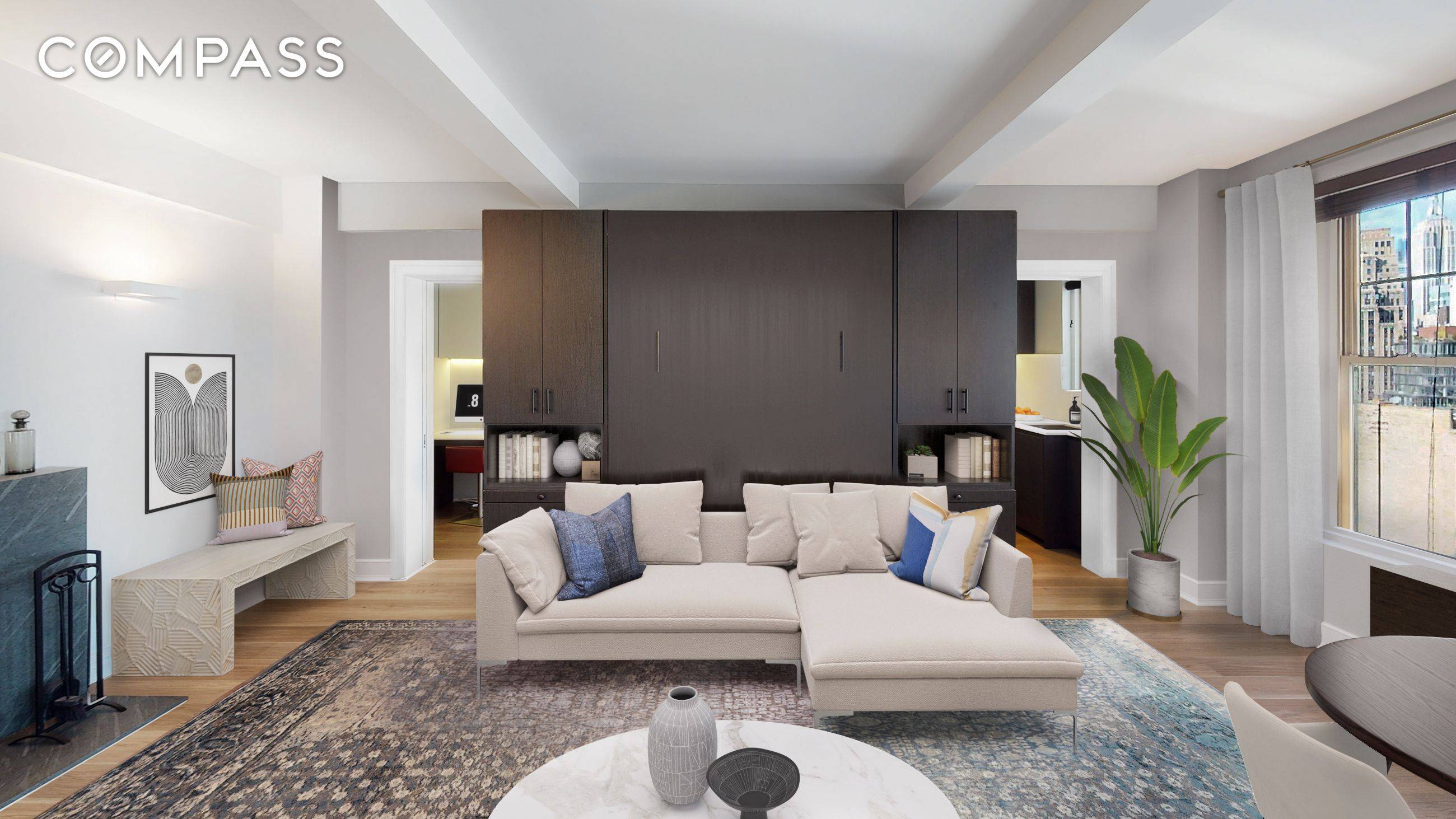Gorgeous high floor studio with home office in 299 West 12th Street, one of the West Village's most coveted Bing amp ; Bing condominiums.
