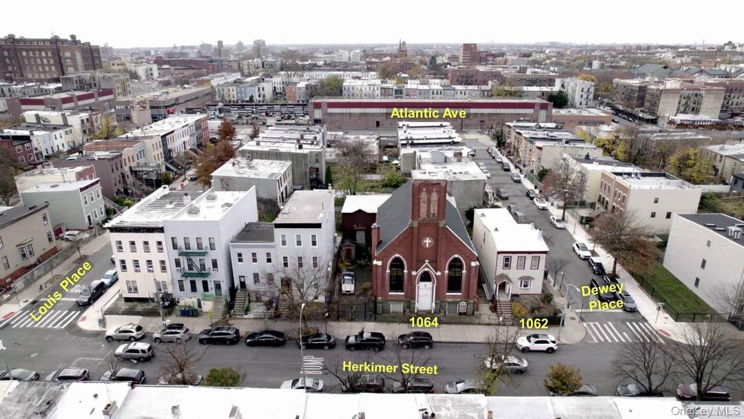 For Sale A Church Building 1064 Herkimer St and a Parsonage 1062 Herkimer St in the Ocean Hill Bedford Stuyvesant area Corner Dewey Place, only 1 block to Atlantic Ave.