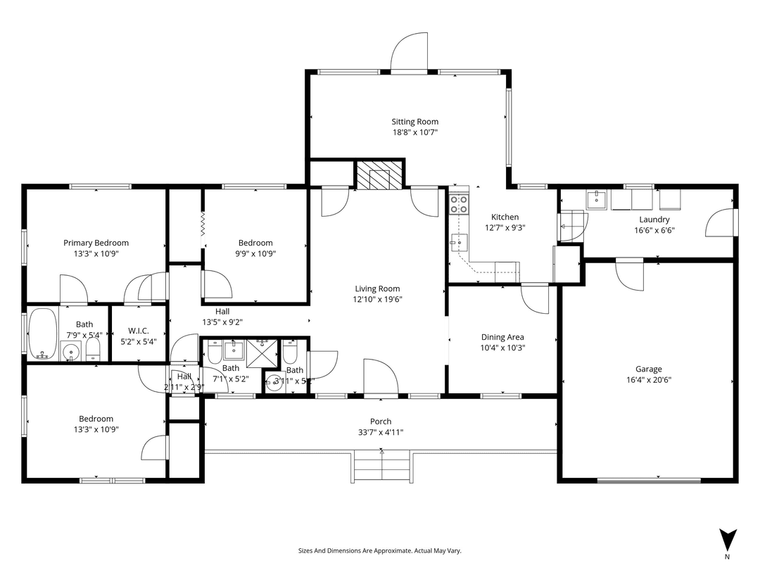 Set on an expansive 10, 400 square foot lot in one of Coral Gables' most coveted locations, this private 3 bedroom, 2.