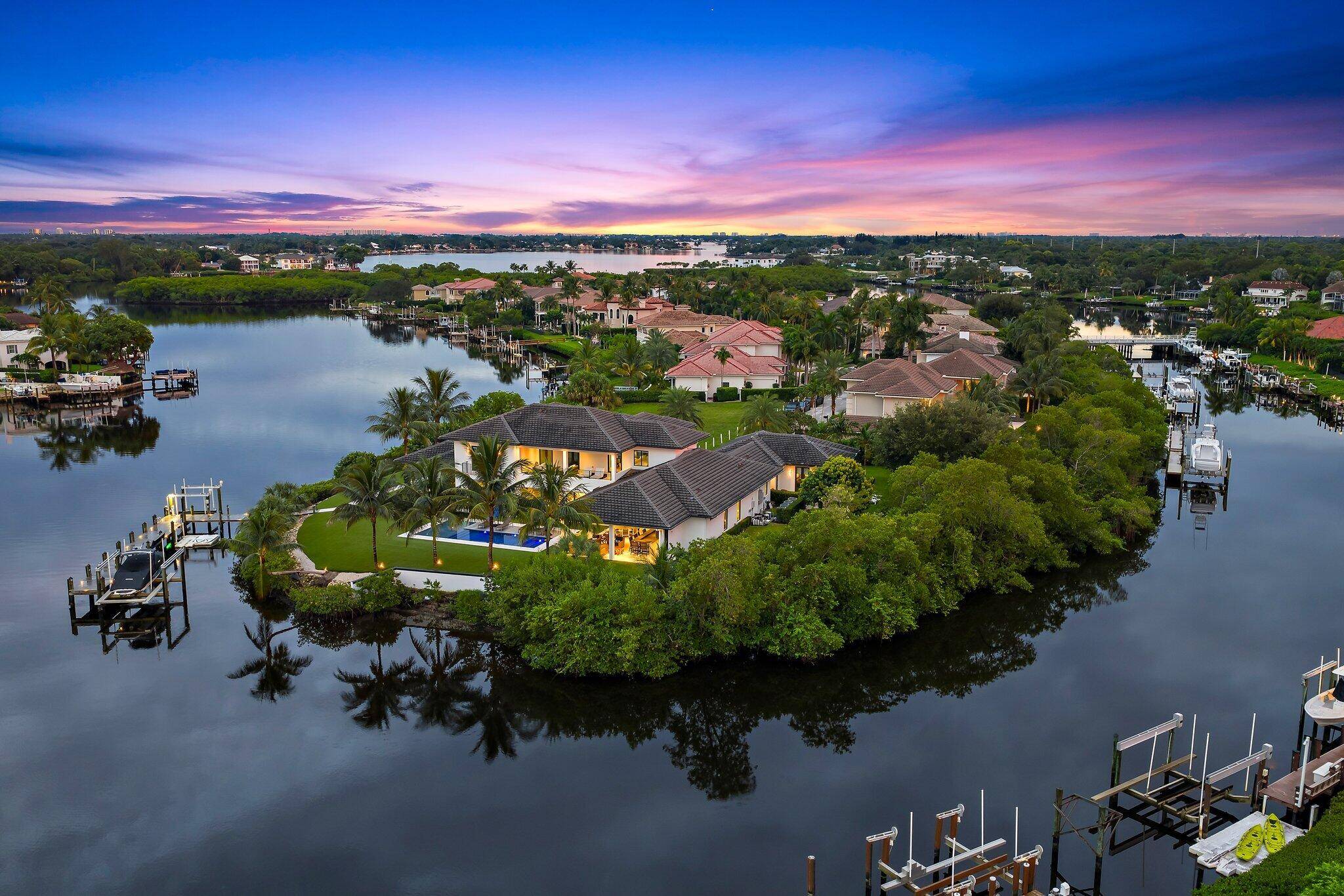 Located on a peninsula lot of 1.
