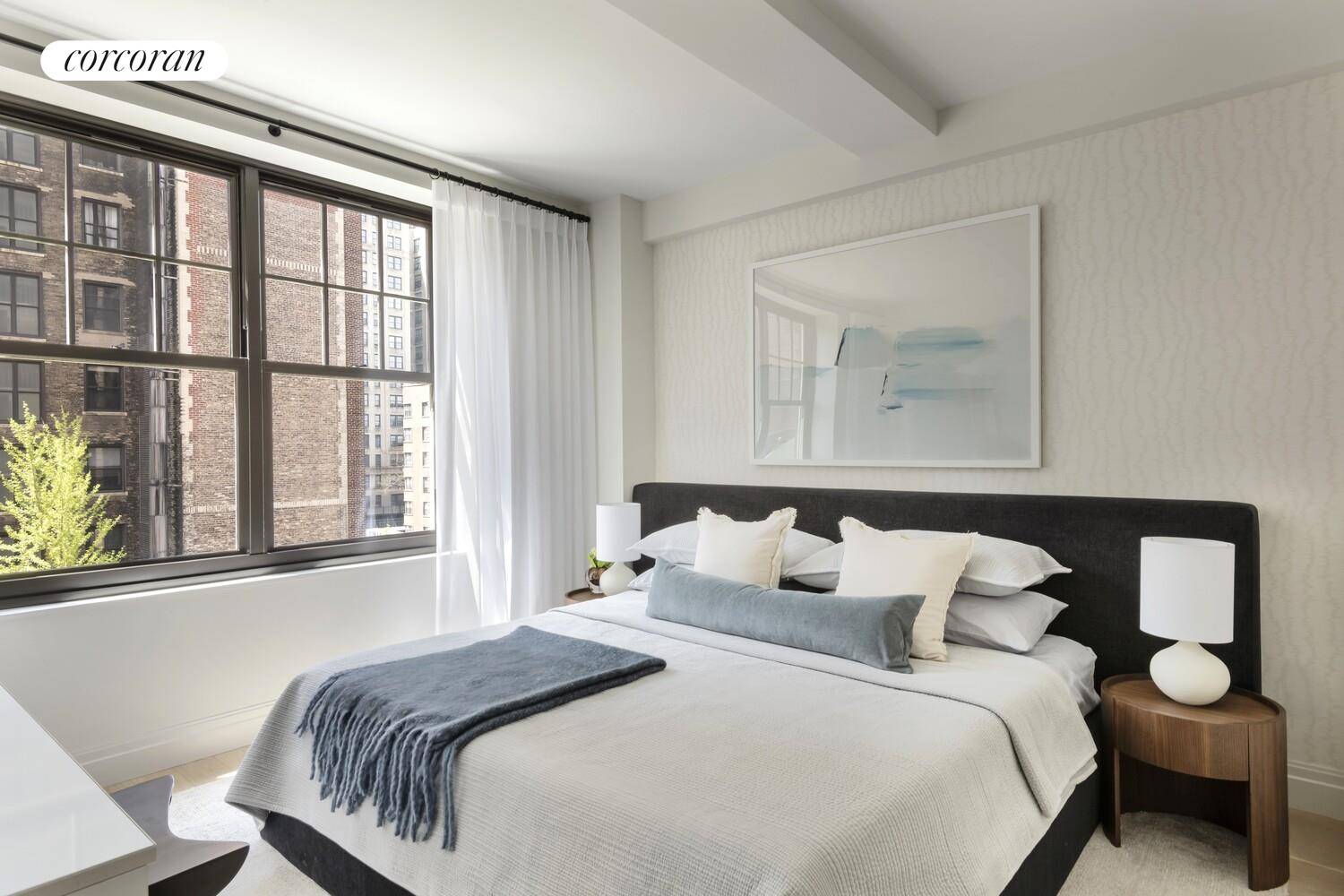 Designed by renowned architect and designer Thomas Juul Hansen, Residence 9D is a premium one bedroom, one bathroom facing south overlooking the tree lined streets of the Upper West Side.