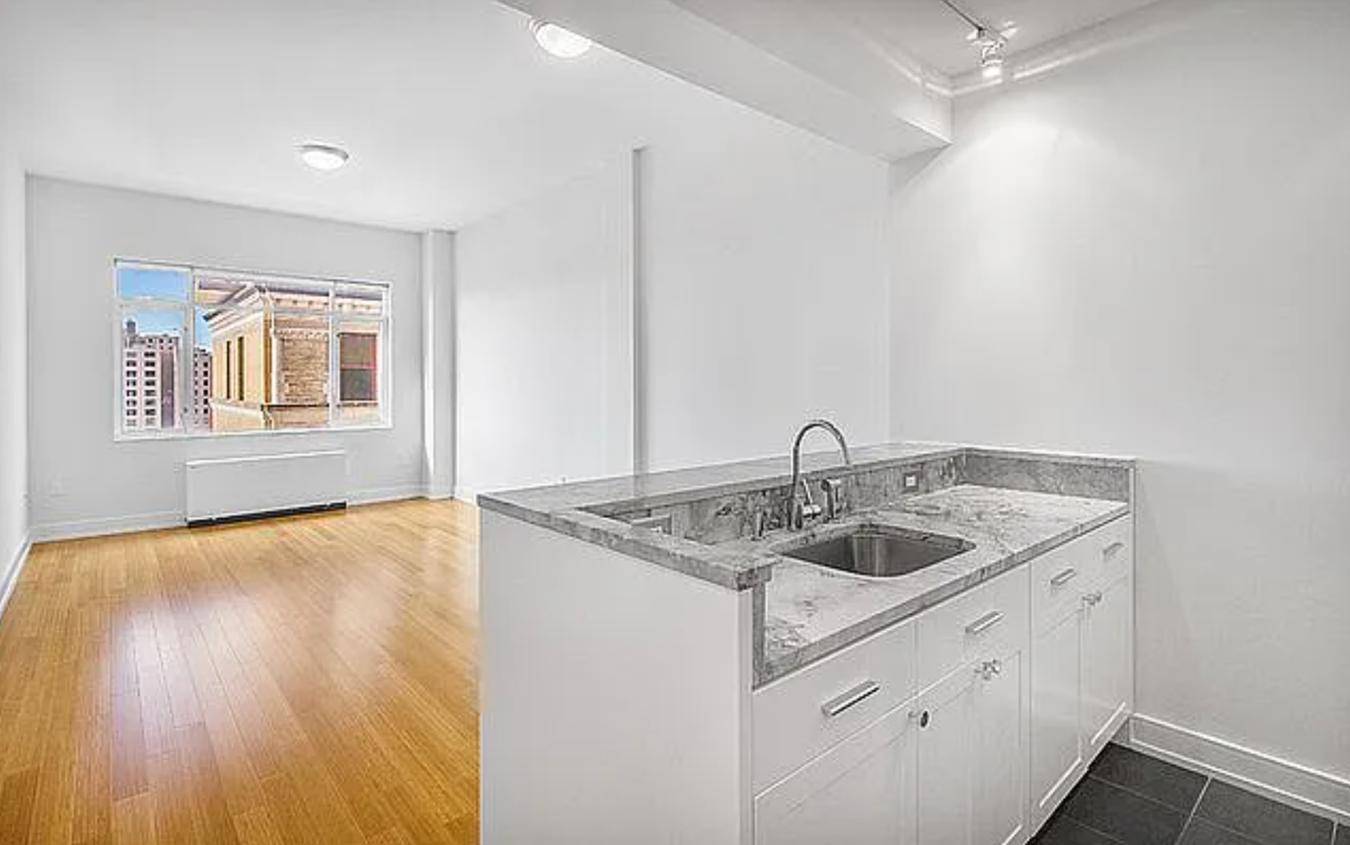 Rarely available and new to market Big studio apartment with a home office and in unit washer dryer in prime Brooklyn Heights Location.