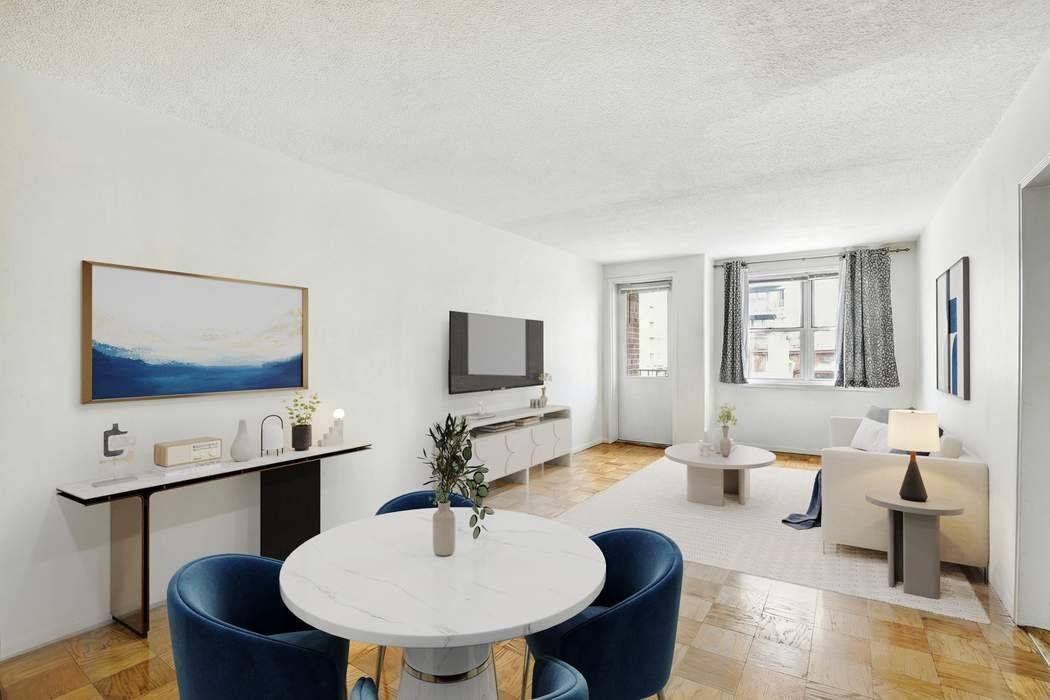 Residence 5M at 170 West 23rd Street is a bright and move in ready one bedroom condominium that combines comfort, functionality, and a rare connection to private outdoor space.