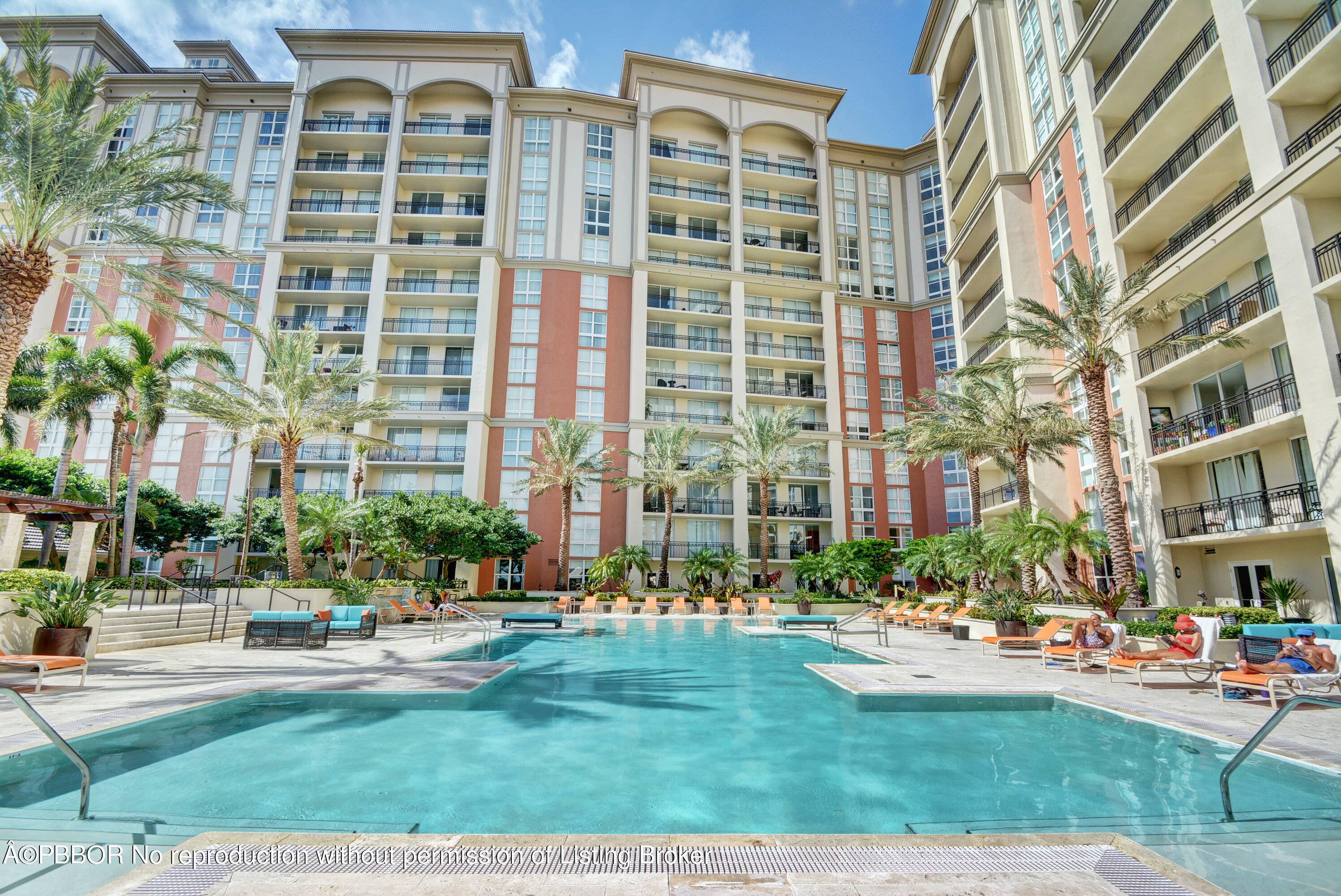 Cityplace South Tower is a full service luxury building in the center of WPB Full time concierge, valet parking, resort style pool.