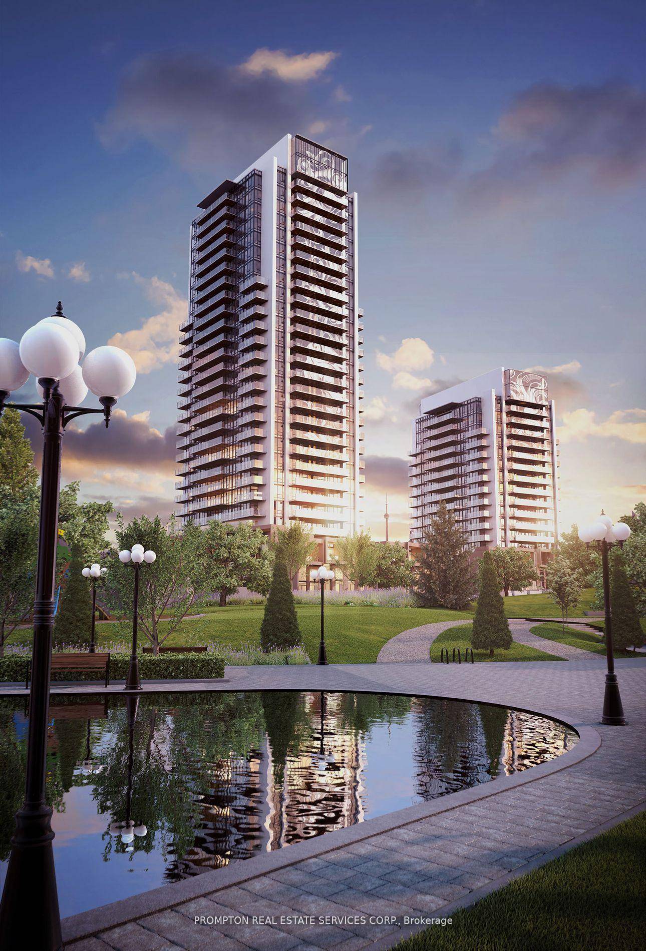 Luxury Building in Concord Park Place Community Featuring Exceptional Garden Views.