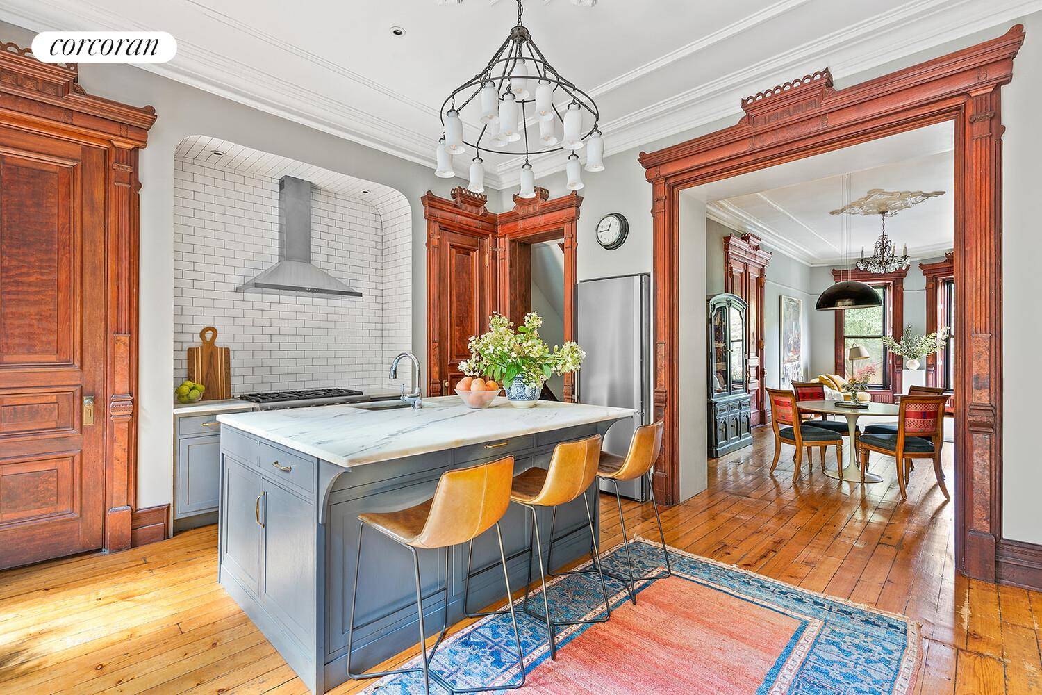 A rare blend of preserved prewar detail and thoughtful modern renovation, this 20' wide brownstone in prime historic Bed Stuy offers remarkable flexibility.
