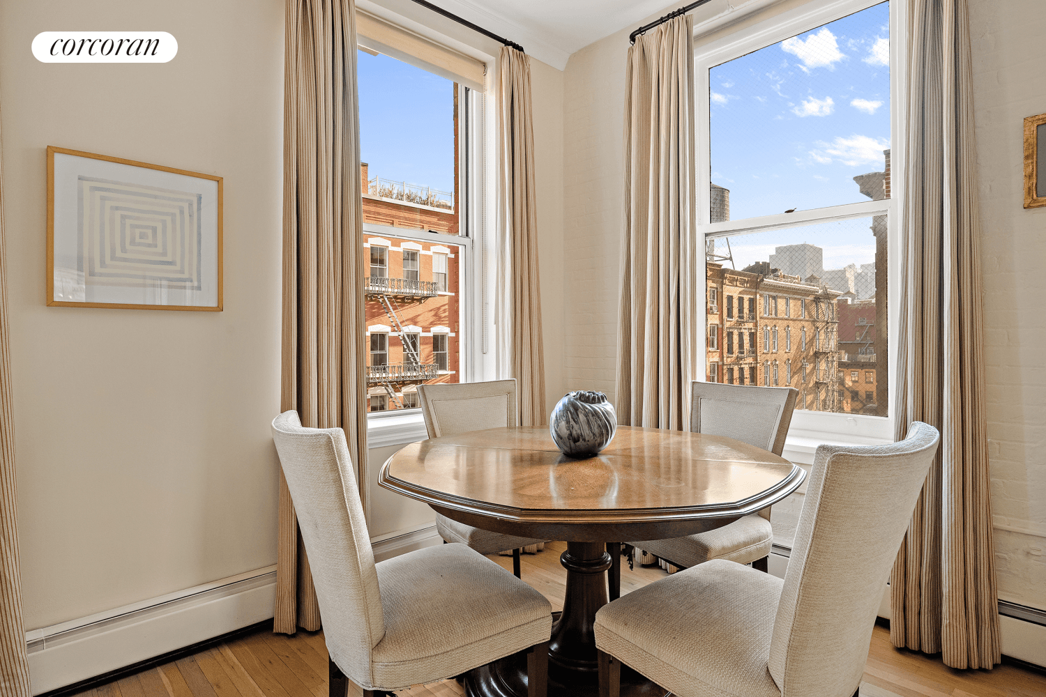 This bright, sophisticated SoHo loft is located on one of the most desirable blocks on West Broadway between Prince and Spring.