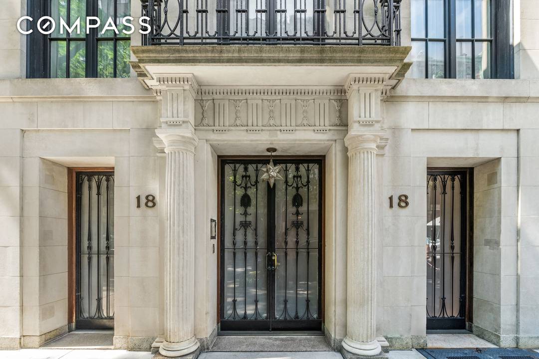On a pin drop quiet, tree lined block just off Fifth Avenue, 18 East 80th Street is a 25 foot wide limestone townhouse of exceptional scale and pedigree.