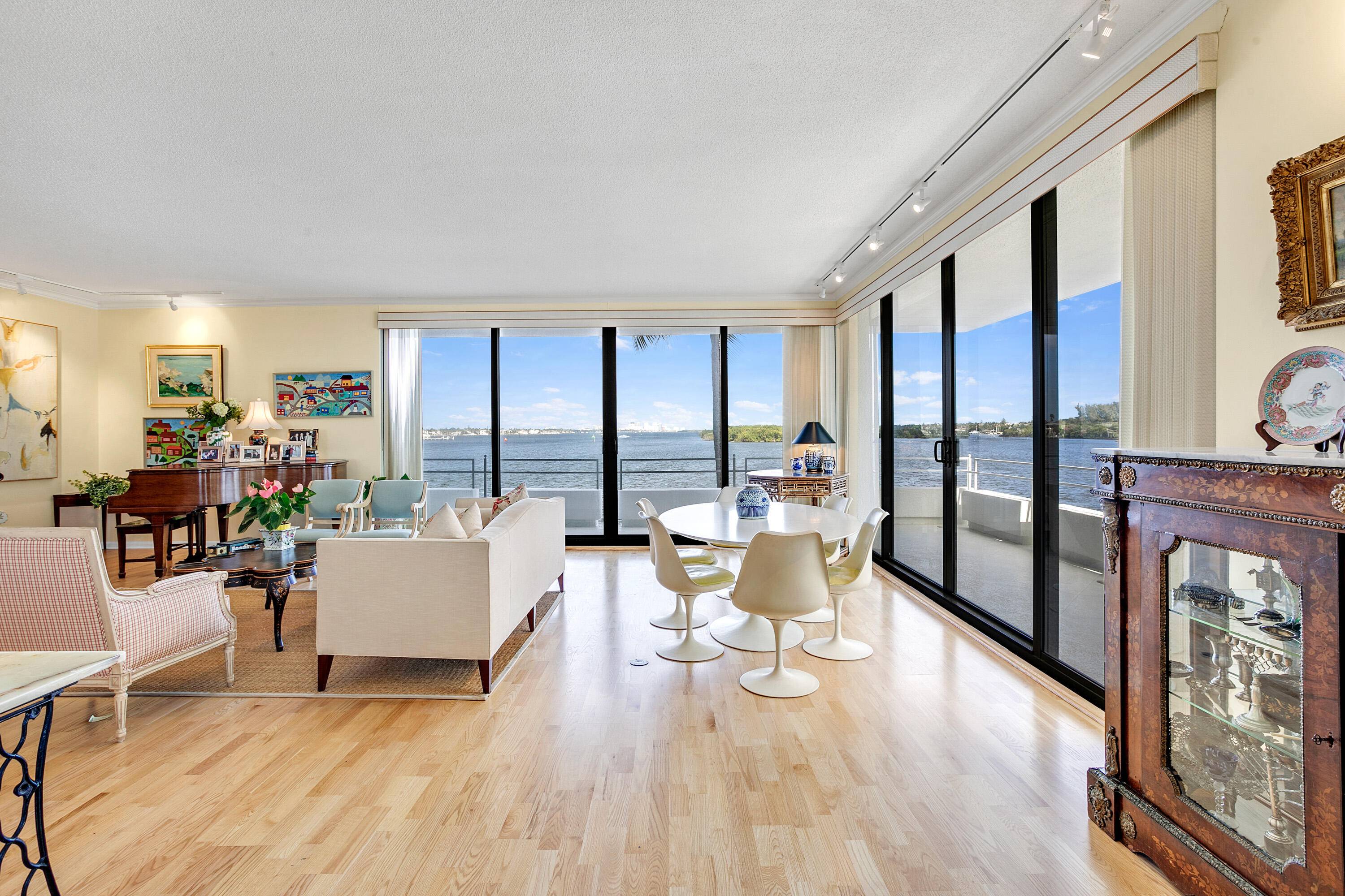 VIEWS, VIEWS, VIEWS ! Hidden Palm Beach Gem offers waterfront living at its finest in this bright second floor two bedroom, two bath condo unit in the premiere PET FRIENDLY ...