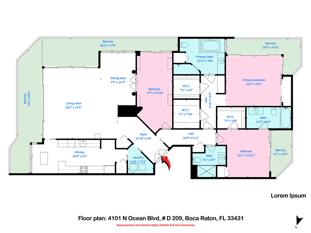 Enjoy coastal living at its finest in this stunning 3 bedroom, 3 bath condo featuring an open living and dining floor plan surrounded by floor to ceiling windows that fill ...