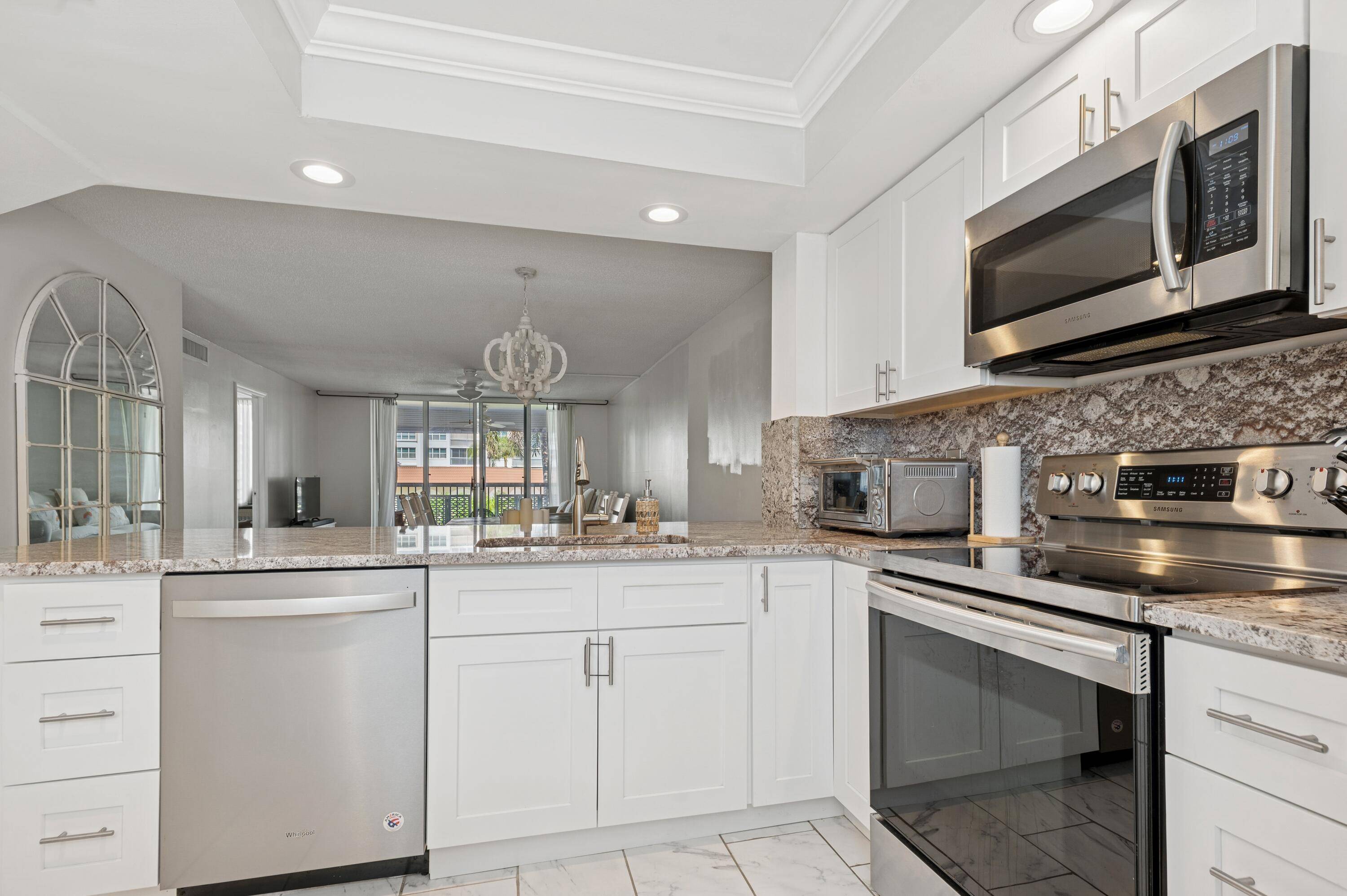 Beautifully renovated kitchen and baths, with stainless steel appliances.