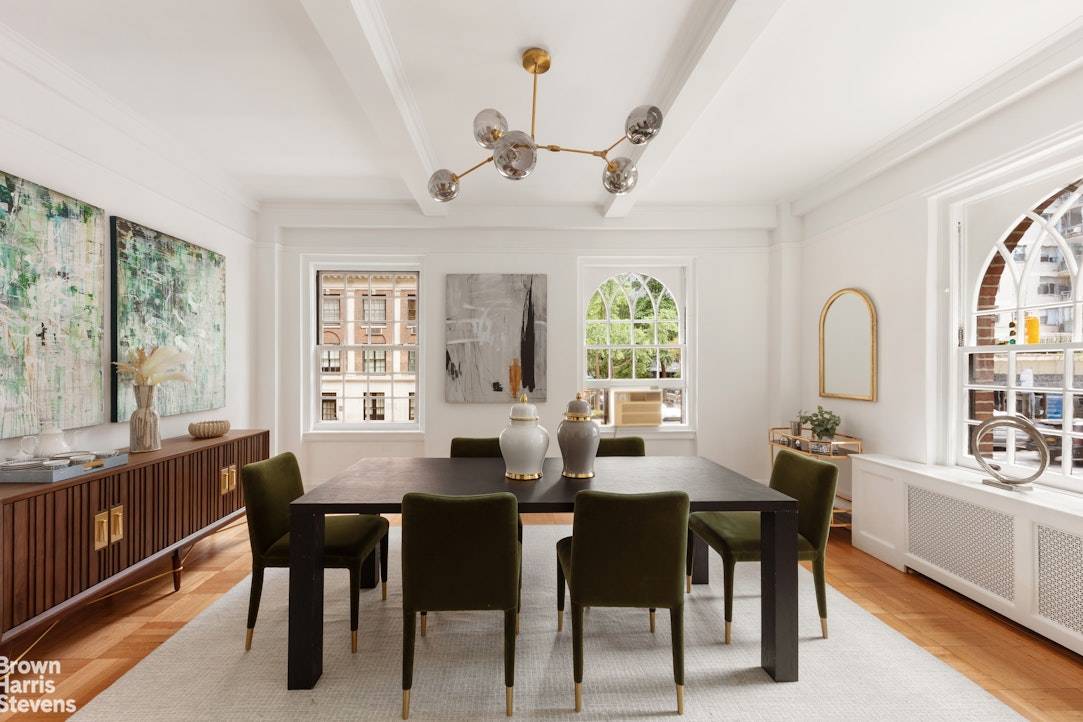 Four Bedroom Pre War Duplex in Lenox Hill Apartment 2 3A at 129 East 69th Street is one of only three original duplexes in this historic, full service cooperative.