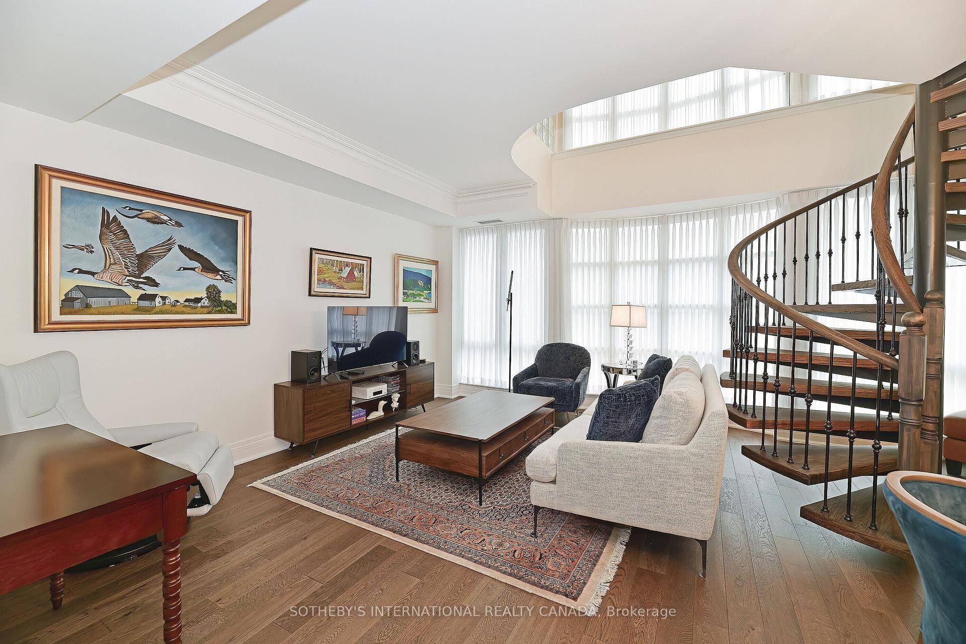 Chic and sophisticated 2 storey condo loft ; 1276sf of luxurious living space ; terrific floor plan ; renovated new hardwood floors ; staircase refinished ; all marble has been ...