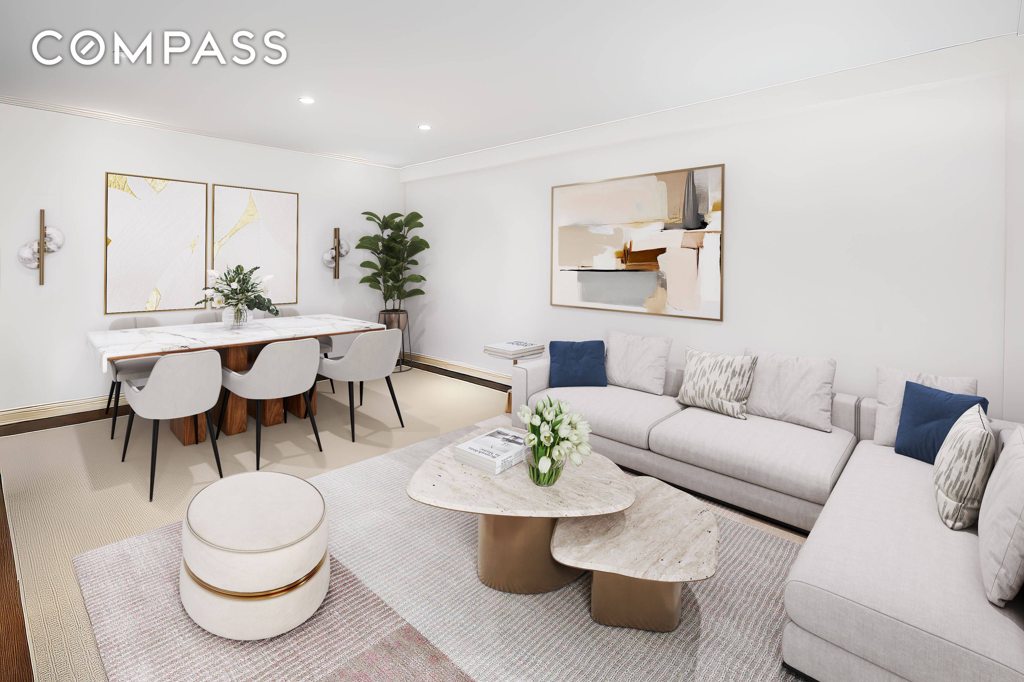 Rare opportunity to purchase a stylishly renovated one bedroom, one bathroom home in a premier full service Greenwich Village cooperative.