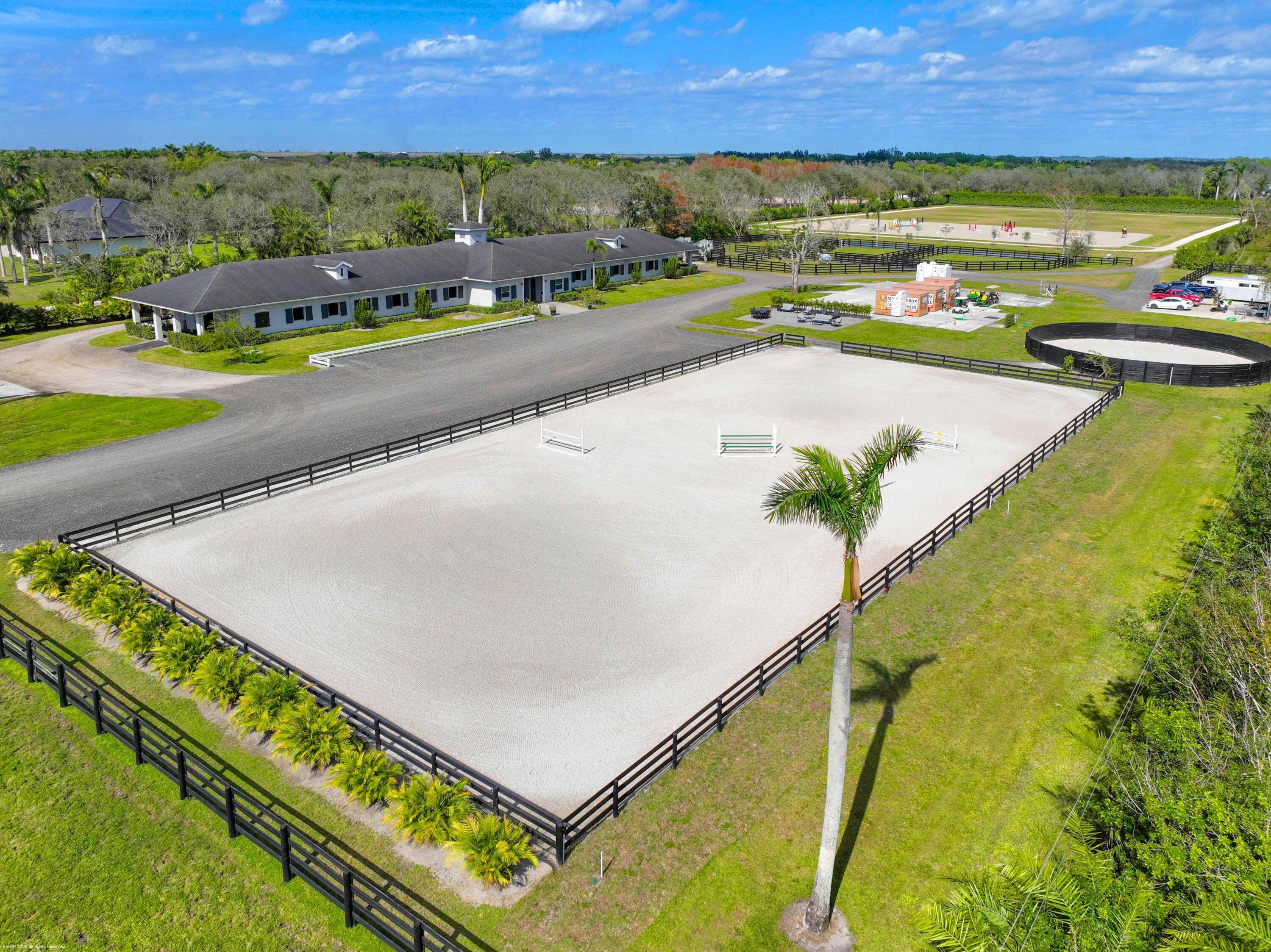 This 10 acre equestrian facility has frontage on both Norris Rd.