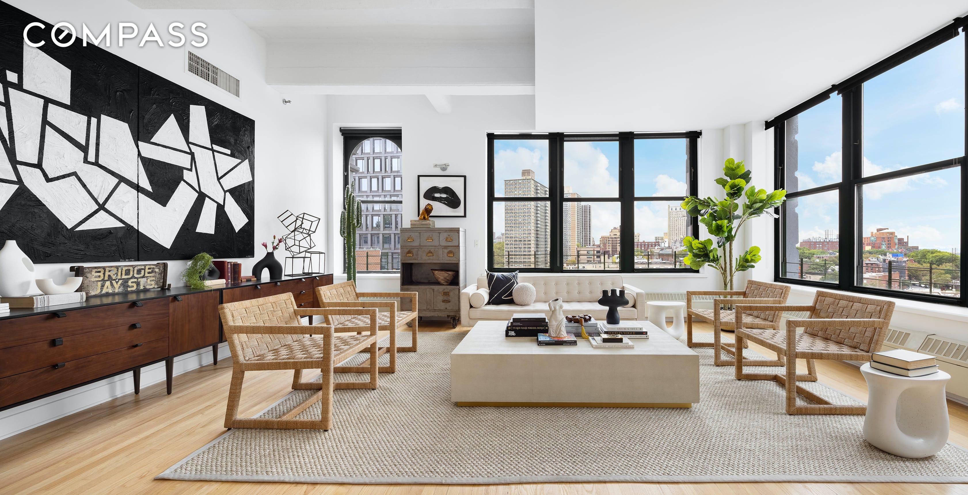 You ll love coming home to this magnificent corner loft at the coveted Sweeney Building in DUMBO.