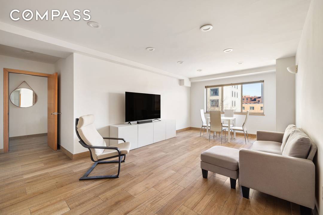 Welcome home to Unit 6P, a sun filled and spacious split two bedroom, two bathroom residence at 1400 Fifth Avenue.