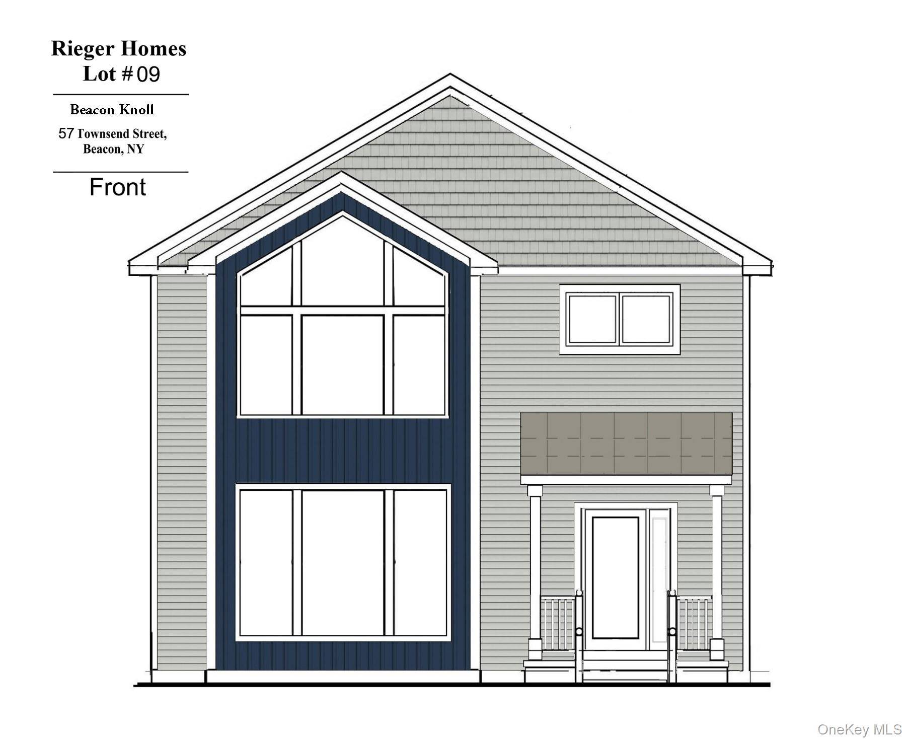 This custom designed colonial is under construction in the Beacon Knoll community in Beacon, NY.