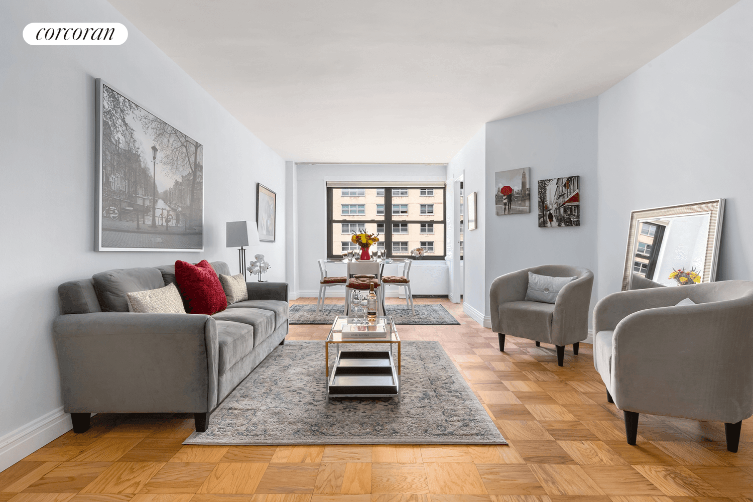 Large Sunny converted 2 bedroom, with Northern exposure on the 26th floor in Lincoln Tower, features a large renovated kitchen with stainless steel appliances, a king size bedroom, a second ...